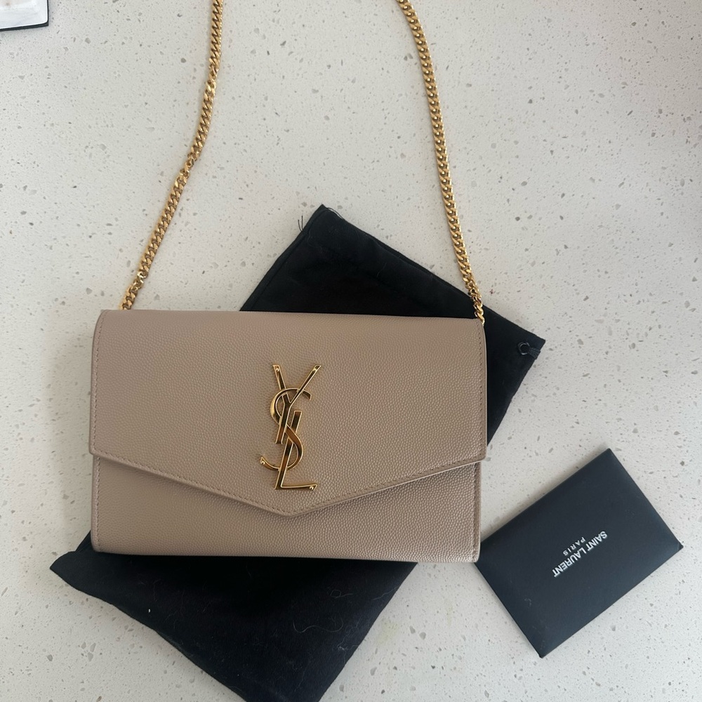 YSL Beige Wallet on Chain Bag